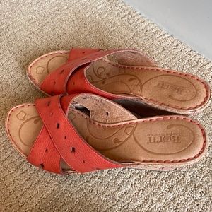 Born wedge sandals size 8